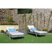 Weather Resistant Poly Rattan Lounger for Beach/Pool and Resort